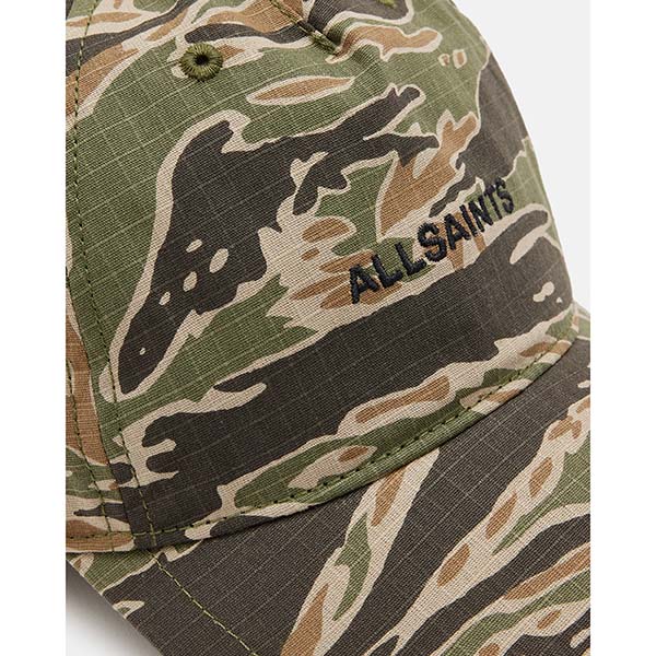 Allsaints Australia Mens Camo Ripstop Baseball Cap Camo/Gunmetal AU16-871